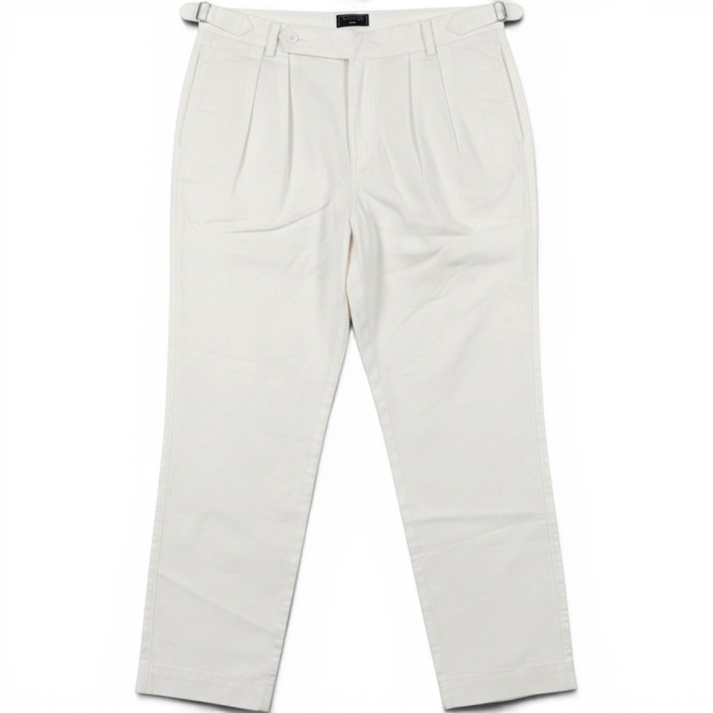Todd Snyder Cream Pleated Chinos